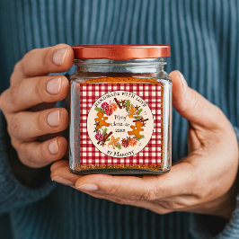 Gingerbread Citrus Cookie Spice Handgemaakte Kerst Vierkante Sticker