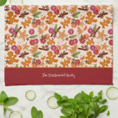 Gingerbread Citrus Spice Christmas familienaam toe Theedoek (Gevouwen)