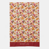 Gingerbread Citrus Spice Christmas familienaam toe Theedoek (Verticaal)