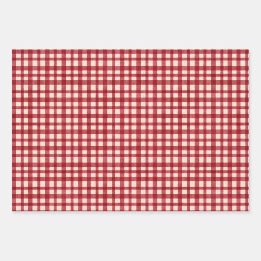 Gingerbread Citrus Spice Gingham Rustic Christmas Inpakpapier Vel (Voorkant 3)