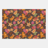 Gingerbread Citrus Spice Gingham Rustic Christmas Inpakpapier Vel (Voorkant)