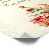 Gingerbread Classic Baby shower Pacifier Hunt spel Poster (Hoek)