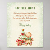 Gingerbread Classic Baby shower Pacifier Hunt spel Poster (Voorkant)