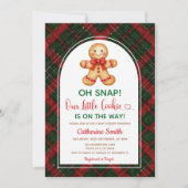  Gingerbread Classic Christmas Baby Shower  Kaart (Voorkant)