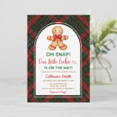  Gingerbread Classic Christmas Baby Shower  Kaart (Staand voorkant)