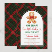  Gingerbread Classic Christmas Baby Shower  Kaart (Voorkant / Achterkant)