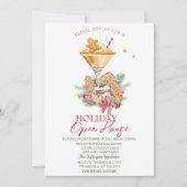 Gingerbread Cocktail Cookies Holiday Open Huis Kaart (Voorkant)