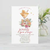 Gingerbread Cocktail Cookies Holiday Open Huis Kaart (Staand voorkant)