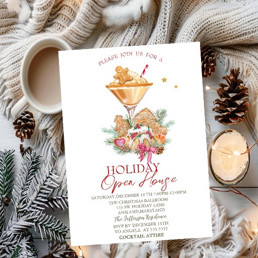 Gingerbread Cocktail Cookies Holiday Open Huis Kaart