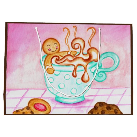 Gingerbread Coffee Gift Bag Groot Cadeauzakje (Achterkant)