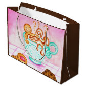 Gingerbread Coffee Gift Bag Groot Cadeauzakje (Achterkant Gekanteld)