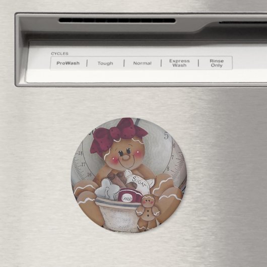 Gingerbread Cookie Baker Magnet (Insitu (Vaatwasser))