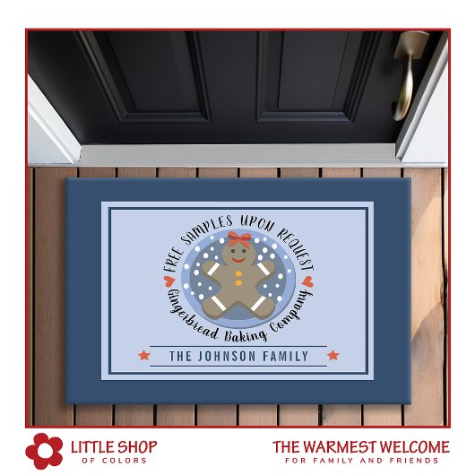 Gingerbread Cookie Baking Company Achternaam Deurmat