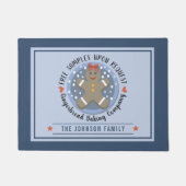 Gingerbread Cookie Baking Company Familienaam Deurmat (Voorkant)