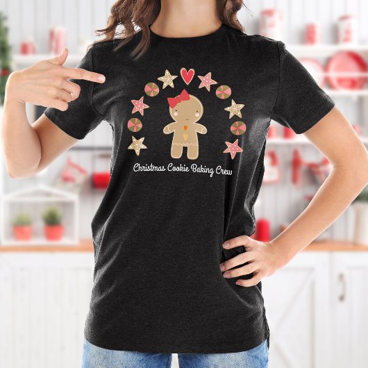 Gingerbread Cookie Baking Crew Schattige Meisje Va T-shirt