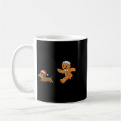 Gingerbread Cookie Chasing Dachshund Christmas Dog Koffiemok (Links)
