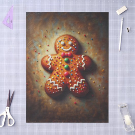 Gingerbread Cookie Christmas Art Tissuepapier (Craft)