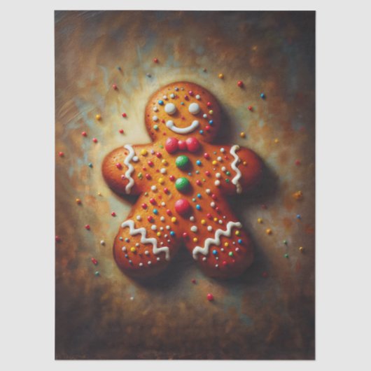 Gingerbread Cookie Christmas Art Tissuepapier (Voorkant)