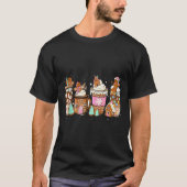 Gingerbread Cookie Christmas Coffee C Latte Drink  T-shirt (Voorkant)