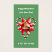 Gingerbread Cookie Christmas Holiday Gift Card Tag Visitekaartje (Voorkant)