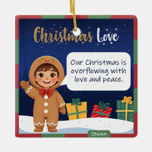 Gingerbread Cookie Christmas Ornament (Voorkant)