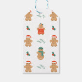 Gingerbread Cookie Christmas Pattern Cadeaulabel (Voorkant)