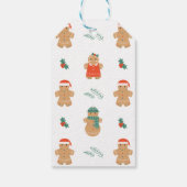 Gingerbread Cookie Christmas Pattern Cadeaulabel (Achterkant)