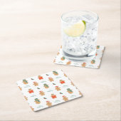 Gingerbread Cookie Christmas Pattern Kartonnen Onderzetters (Insitu)