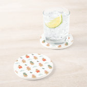 Gingerbread Cookie Christmas Pattern Zandsteen Onderzetter (Zijkant)