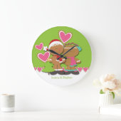 Gingerbread Cookie Couple Christmas Grote Klok (Huis)