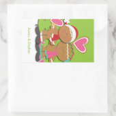 Gingerbread Cookie Couple Christmas Rechthoekige Sticker (Tas)