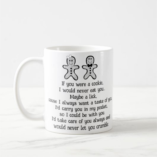 Gingerbread Cookie Couple Love Mok (Links)