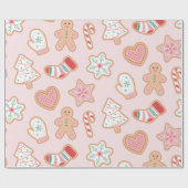 Gingerbread Cookie Delight Pattern Cadeaupapier (Vlak)