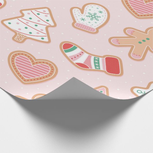 Gingerbread Cookie Delight Pattern Cadeaupapier (Hoek)