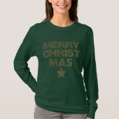 Gingerbread Cookie Design Kerst Longsleeve T-shirt (Voorkant)