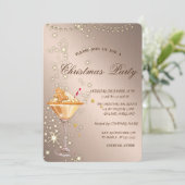 Gingerbread Cookie Drink Licht Roos GoldChristmas Kaart (Staand voorkant)