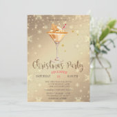 Gingerbread Cookie Drink Stars Gold Christmas Kaart (Staand voorkant)