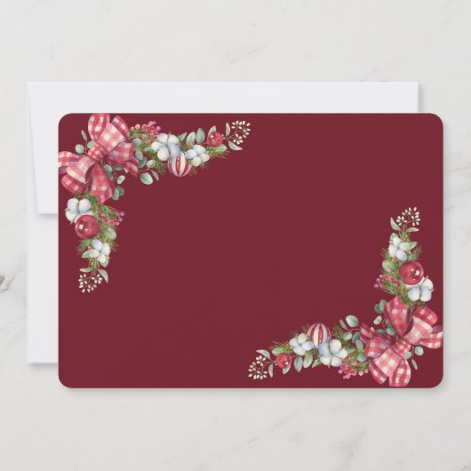 Gingerbread Cookie Drink takken kerst Kaart (Achterkant)