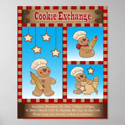 Gingerbread Cookie Exchange Gathering Poster (Voorkant)