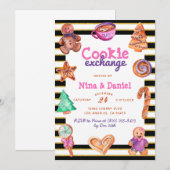 Gingerbread Cookie Exchange Kerstuitnodiging Kaart (Voorkant / Achterkant)