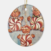 Gingerbread Cookie Family Keramisch Ornament (Links)