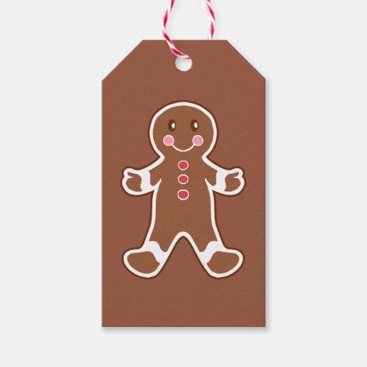 Gingerbread Cookie Gift Labels Cadeaulabel (Voorkant)