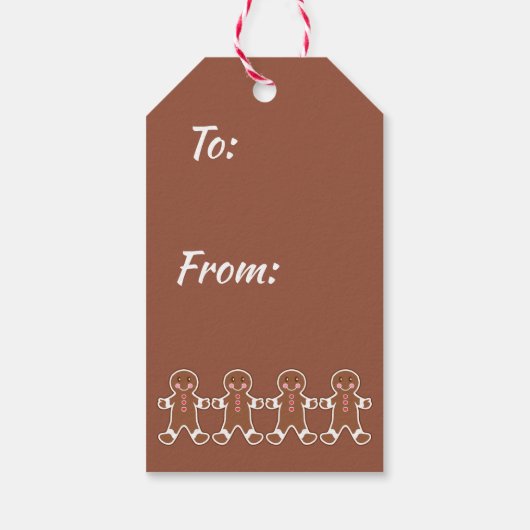Gingerbread Cookie Gift Labels Cadeaulabel (Achterkant)