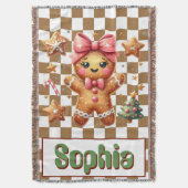 Gingerbread Cookie Gooi Deken (Voorkant Verticaal)