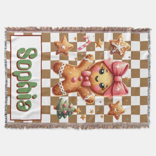 Gingerbread Cookie Gooi Deken (Voorkant)