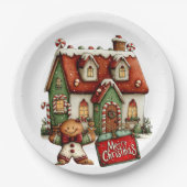 Gingerbread Cookie House  Papieren Bordje (Voorkant)