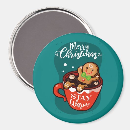 Gingerbread Cookie Imán Magneet (Voorkant / Achterkant)