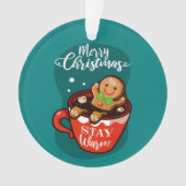 Gingerbread Cookie in a mug Adorno acrílico Ornament (voorkant)