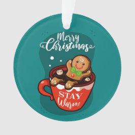 Gingerbread Cookie in a mug Adorno acrílico Ornament