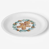 Gingerbread Cookie in Krans Papieren Bordje (Gekanteld)